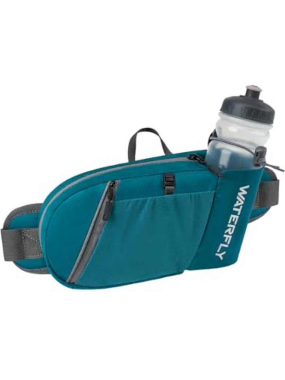Water Bottle Fanny Pack Nylon Hiking Hydration Belt Waist Pack 18oz